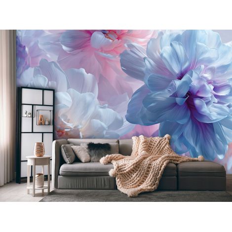 Fototapete Blumen Pfingstrosen Natur, für Wohnzimmer und Schlafzimmer, 150 x 105 cm – Komplettset inkl. Kleister & Anleitung (1/5)