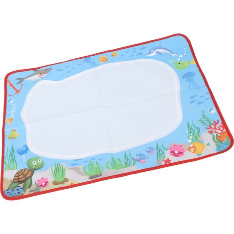 Tapis de peinture à l'eau, idéal pour développer la motricité fine des jeunes enfants. Grand tapis coloré sur le thème de l'océan. (1/5)