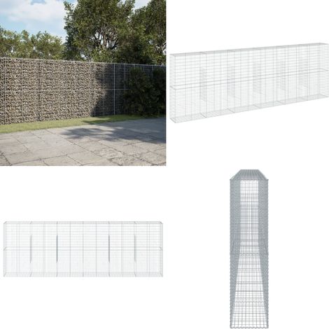 vidaXL Panier gabion avec couvercle 600x50x200 cm fer galvanisé (1/5)