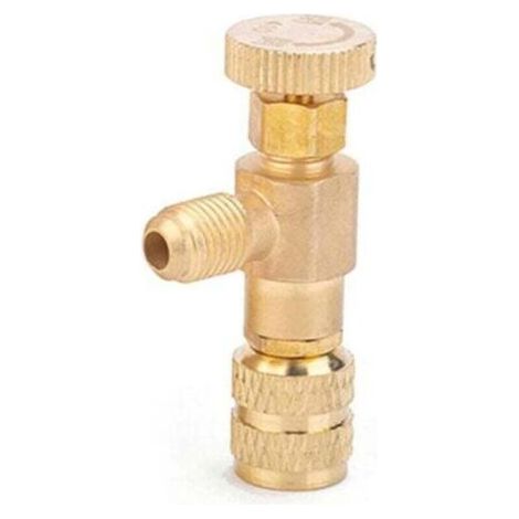 2 válvulas R410A de 1/4 de carga de refrigerante - Válvulas de control de flujo de cobre de 5/16" Válvula de seguridad de cobre y fluoruro