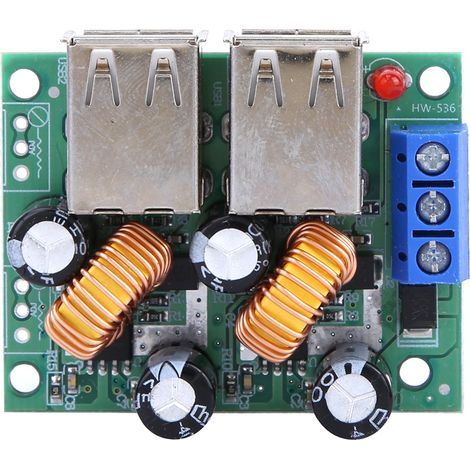 Chargeur USB voiture 7-40V vers 5V 3A, convertisseur abaisseur 4 ports pour autoradio et GPS (1/5)