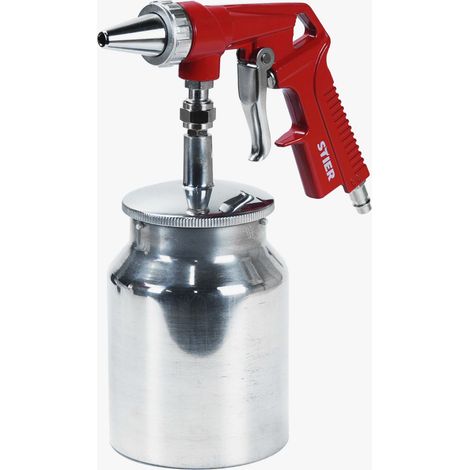 STIER Sandstrahlpistole, 5 - 10 bar, Sandstrahlgerät, Sandstrahler, Düsendurchmesser 3 mm, Luftbedarf 120 l/min, für Körnung 0,2 - 0,8 mm, entfernt Rost & Farbe