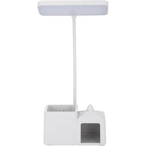 Lampe De Bureau Led - Collier Flexible - Support Téléphone Et Porte-Stylo - Rechargeable Usb - 3 Modes D'éclairage - Pour Bureau À Domicile Ou En Étude - 1 Pièce (1/5)