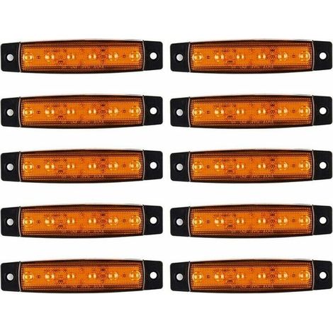 EASYCOMFORT Feux de Position Camion 10PCS LED Feux De Signalisation Latéraux Feux de Gabarit Latéraux DC 12V LED Feux De Position CôTé Lampe Accessoires De Camion pour Bus Camions, Remorques (1/5)