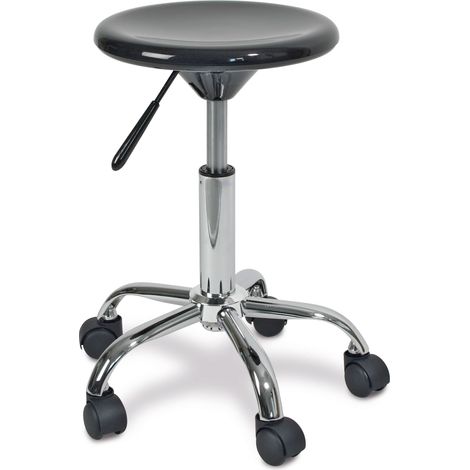 BRB Tabouret pivotant de travail, assise en plastique ABS, hauteur 490-630 mm, diamètre d'assise 320 mm