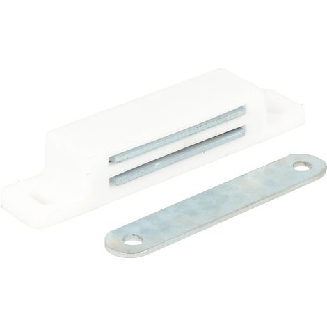 Chiusure magnetiche bianche da applicare forza 12 kg. 2 pz.