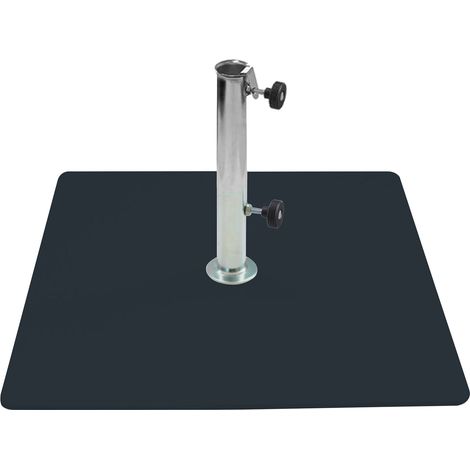 Base per Ombrellone da Giardino 20 Kg per Tubi Ø45mm in Metallo Grafite