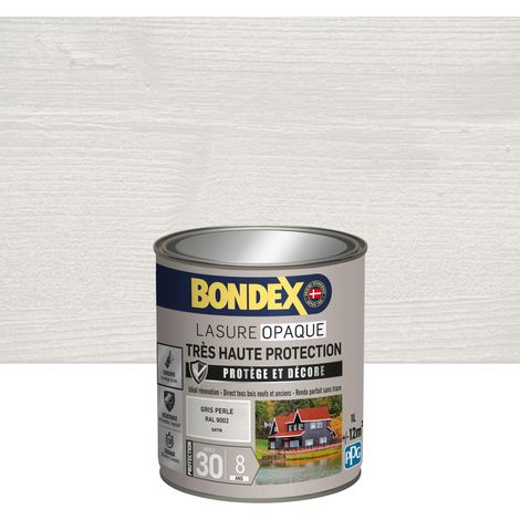 Bondex – Lasure extérieure opaque satin 1 L – Très haute protection 8 ans – Pour bois dur et teck – Résistance UV et intempéries