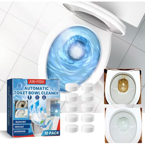 Toilet cleaner effervescent tablets, toilet cleaner, removes odors and dirt, leaves a fragrance. Toilet cleaner tablets -- 10 packs (1/5)