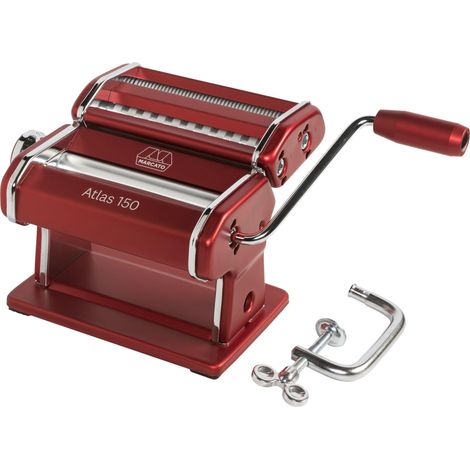 Marcato Atlas 150 máquina de pasta roja de aluminio