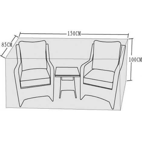 Signature Weave Sarah Mia 3 Piece Lounge Chair Table Bistro Furniture Set Cover (1/2)