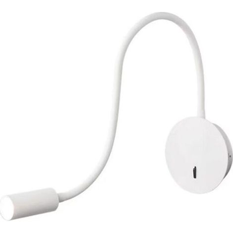 Applique murale Liseuse Applique Murale 3W LED 3000K Lampe de Lecture Col de Cygne Lampe, (Blanc)