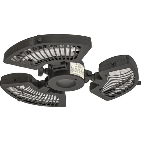 Chauffage électrique d avec 3 niveaux de chaleur et protection anti-basculement pour parasol de terrasse Ø55 x 8 cm anti-basculement pour parasol de terrasse Ø55 x 8 cm (1/5)