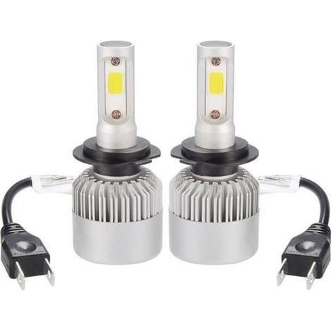 pair XCSOURCE Ampoule Lampe Halogène H7 8000LM 80W CREE LED Phare de voiture Ventilateur Intégré 6000K Blanc LD1033 (1/4)