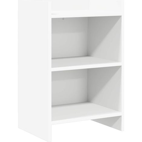 Tables de chevet Blanc 40 x 30 x 60 cm Bois d'ingénierie vidaXL (1/4)