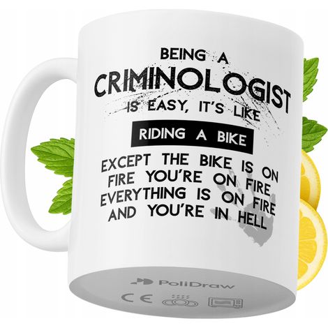 Lustige Tasse für Kriminologen – Kaffee- oder Teetasse mit witzigem Textdesign – ideal für Geburtstage, Namenstage, Feiertage und besondere Anlässe. Hochwertige Tasse für Zuhause, Büro und Arbeit. Far