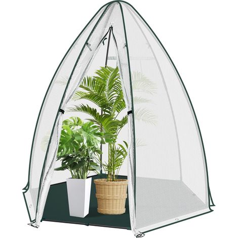 WOLTU Serra da Giardino Mini Serra 160x160x180 cm, bianco traslucido
