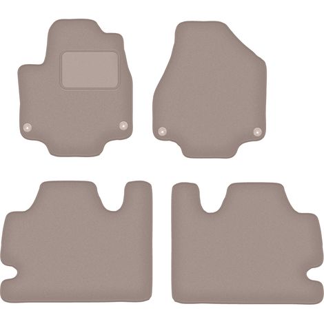 Alfombrillas de terciopelo para coche: Chrysler Pacifica II h铆brido (2017-) beige (1/5)