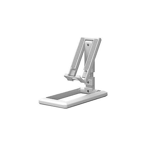 Support de bureau pliable pour tablette, téléphone portable et iPad, iPhone, Samsung (blanc), support de bureau réglable (1/5)