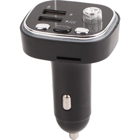 Autoradio Bluetooth 2 ports USB chargeur 7 lumières LED FM émetteur kit mains libres argent (1/5)