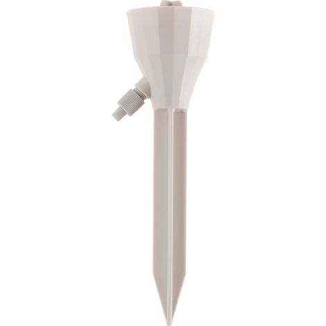 Sistema di irrigazione a goccia con 12 flaconi, irrigatore automatico per piante da interno e da giardino, 5 x 18 cm, beige. (1/3)