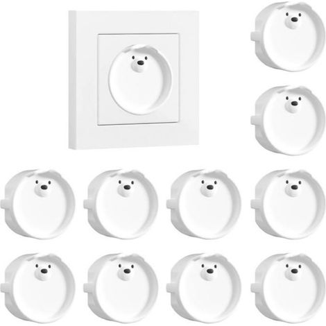 Cache-Prise Type F - Protection Antipoussière En Silicone - Pour Salle De Bain Cuisine Bureau - Lot De 10 (1/5)