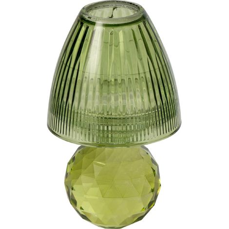 Photophore Design en Cristal "Célian" 18cm Vert (1/3)