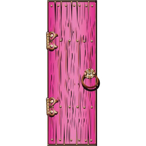 Figurine en carton backdrop porte magique rose Hauteur 195 cm (1/5)