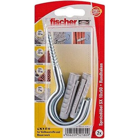 Fischer  2x  taco  SX  10x50  HV  -  52180  salida