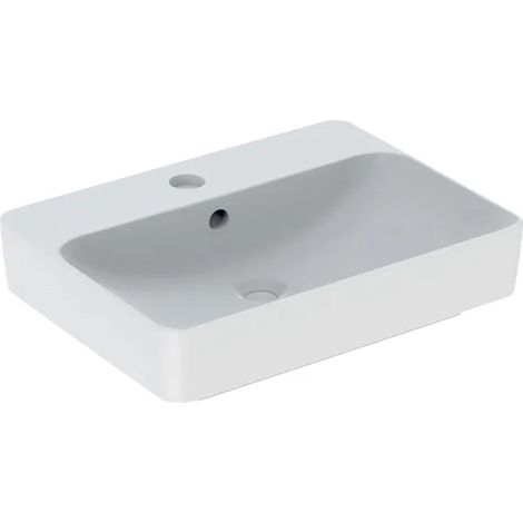 Geberit VariForm Lay-On Rectangular Countertop Basin 600mm Wide - 1 Tap Hole