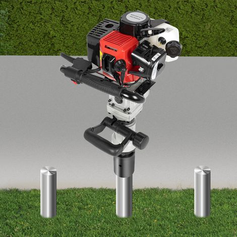 Pfahlramme Zaunpfahl Ramme Handramme Benzin Motor 900W