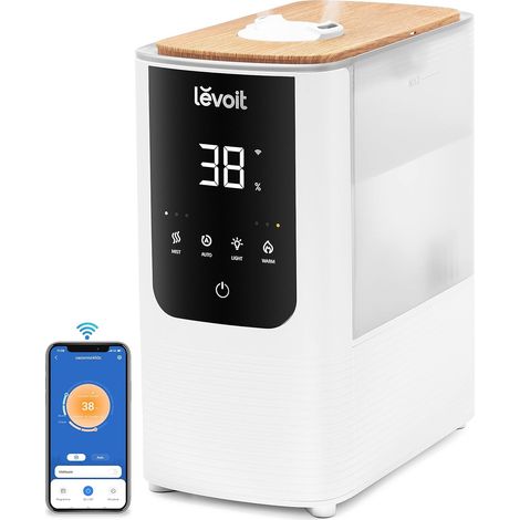 Humidificateur d'Air WIFI 4,5L, 26dB Jusqu'à 45h, LV450S, Blanc (1/5)