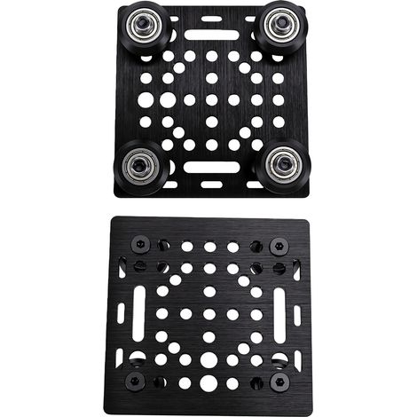 2 pulegge in alluminio estruso con 4 ruote in POM pieno, piastra a portale con scanalatura a V 2040 per macchina CNC e stampante 3D (1/5)