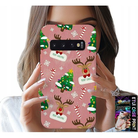 Custodia per Samsung Galaxy S10 - Motivo renne natalizie, albero di Natale e canna da zucchero (1/5)