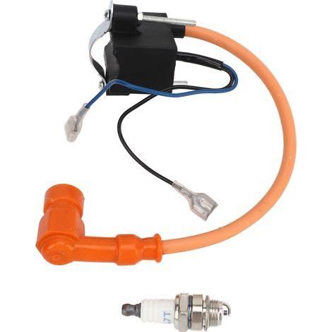 Bobine d'allumage CDI avec bougie de remplacement pour vélo motorisé à moteur 2 temps 49cc, 50cc, 60cc, 66cc, 70cc et 80cc (1/5)
