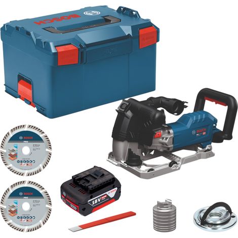 Bosch GNF 18V-40 Akku Mauernutfräse 18 V 40 mm Brushless + 1x Akku 5,0 Ah + L-Boxx - ohne Ladegerät