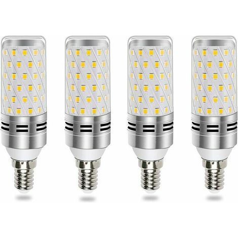 Pair E14 LED-Lampe, 16 W, kaltweiß, entspricht 100–120 W Halogenlampe, strahlt 1600 lm mit 360°-Licht aus, geeignet für Kronleuchter, Wandlampen und Nachttischlampen, 4er-Pack, nicht dimmbar.-INHHUB