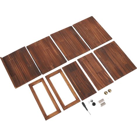 Boîte à Pain Double Couche Bois Vintage – Rangement Alimentaire Organisateur avec Fenêtre Acrylique, Plan de Travail Cuisine, Marron (1/3)