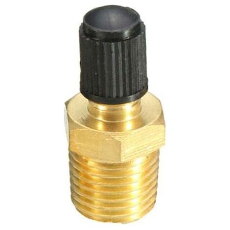 Valvola per serbatoio da 1/4" NPT, valvola Schrader in ottone anticorrosione con attacco maschio NPT da 1/4".