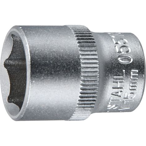 SW-Stahl 05510L Steckschlüsseleinsatz I Stecknuss SW 15 mm I 3/8 Zoll I Sechskant-Profil I