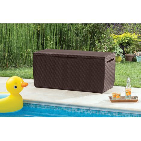 Keter – Coffre de jardin en résine 123x54x57cm – Système de ventilation pour contenu sec – Résistant aux intempéries – Assemblage rapide (1/4)