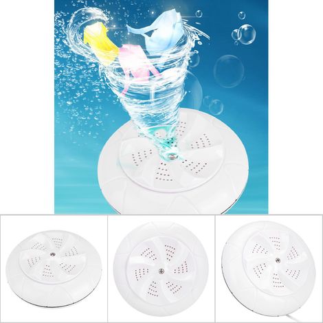 Mini limpiador ultrasónico turbo, portátil para viajes y uso familiar, ABS blanco, 320 g (1/5)
