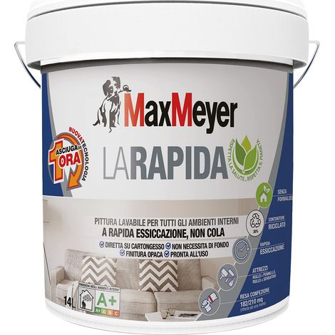 pittura per interni con asciugatura rapida in 1 ora, 14 litri - max meyer (1/4)