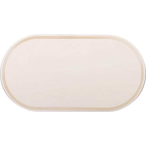 Miroir maquillage adhésif elliptique en acier inox pour pare-soleil, petit format (1/5)