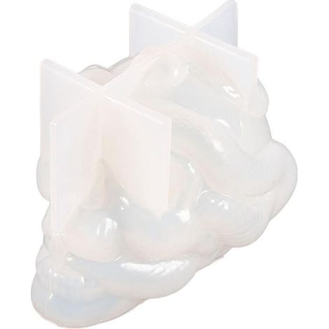 3D-Schädel-Silikonform für Kopf, Doppelschlange, Bienenwachskerze, Seife, Lotion-Riegel