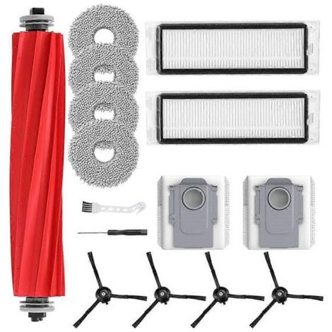 Accessoires pour l'aspirateur robot Roborock Q Revo : brosse principale, filtre HEPA, chiffon de nettoyage et sac à poussière (1/5)