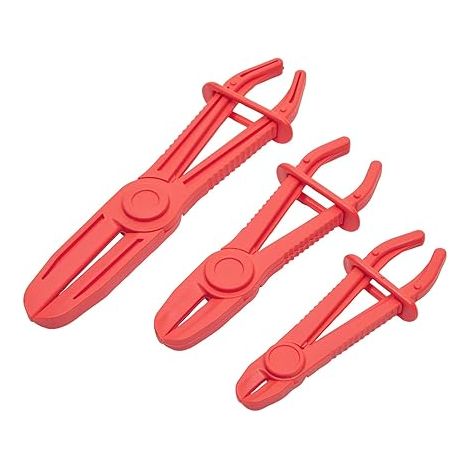 Jeu de 3 pinces à colliers de serrage pour conduite de carburant, durable, légère, rouge, 3 tailles-AquaForge (1/5)