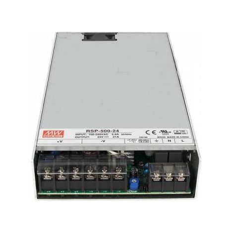 Alimentatore MW MEAN WELL CV Trasformatore RSP-500-24 500W 24V 21A