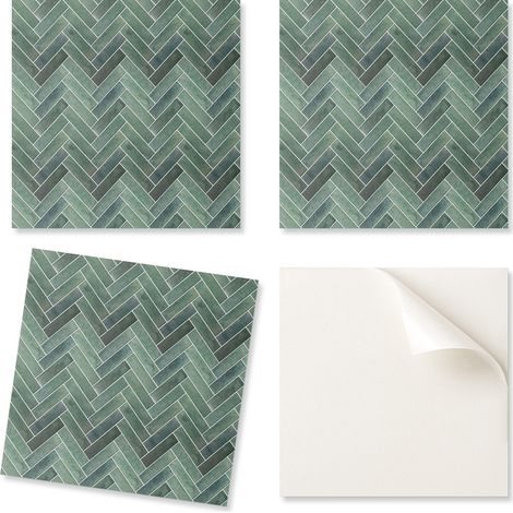 Baldosas decorativas autoadhesivas de vinilo con dise帽o de espiga 3D, 9x30x30 cm