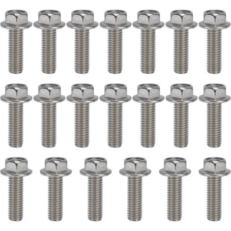 Jeffergarden 20 vis M10x1,5 à tête hexagonale à bride en acier inoxydable A2-70 avec joint DIN6921M10x30 (1/5)